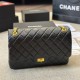 Large Chanel 2.55 Handbag Aged Calfskin Gold-Tone Metal Shoulder Bag Classic Flap Bag