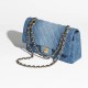 Chanel Washed Denim Classic 11.12 Handbag Blue Chanel Bag 