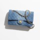 Chanel Washed Denim Classic 11.12 Handbag Blue Chanel Bag 