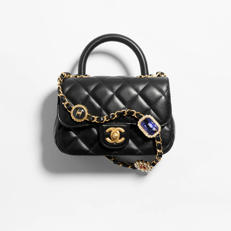 Chanel Mini Flap Bag With Top Handle Bijoux Chain Chanel bag