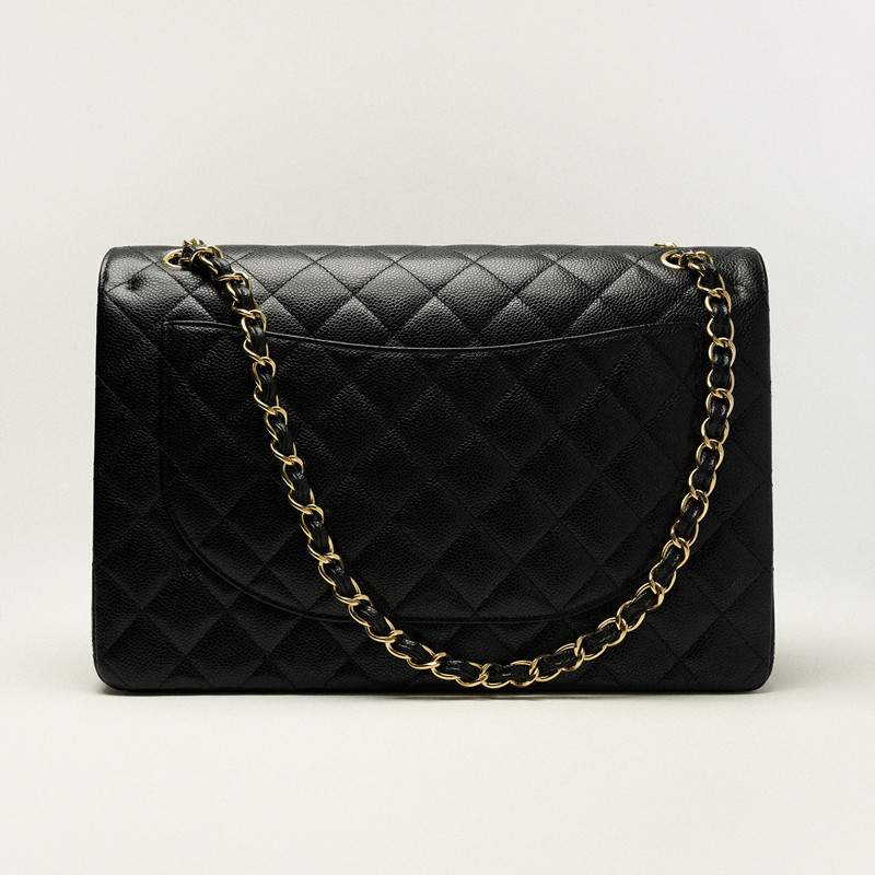 Chanel MAXI Classic Handbag Grained Calfskin Chanel Bag Evening Bag Luxury Fashion Shoulder Bag