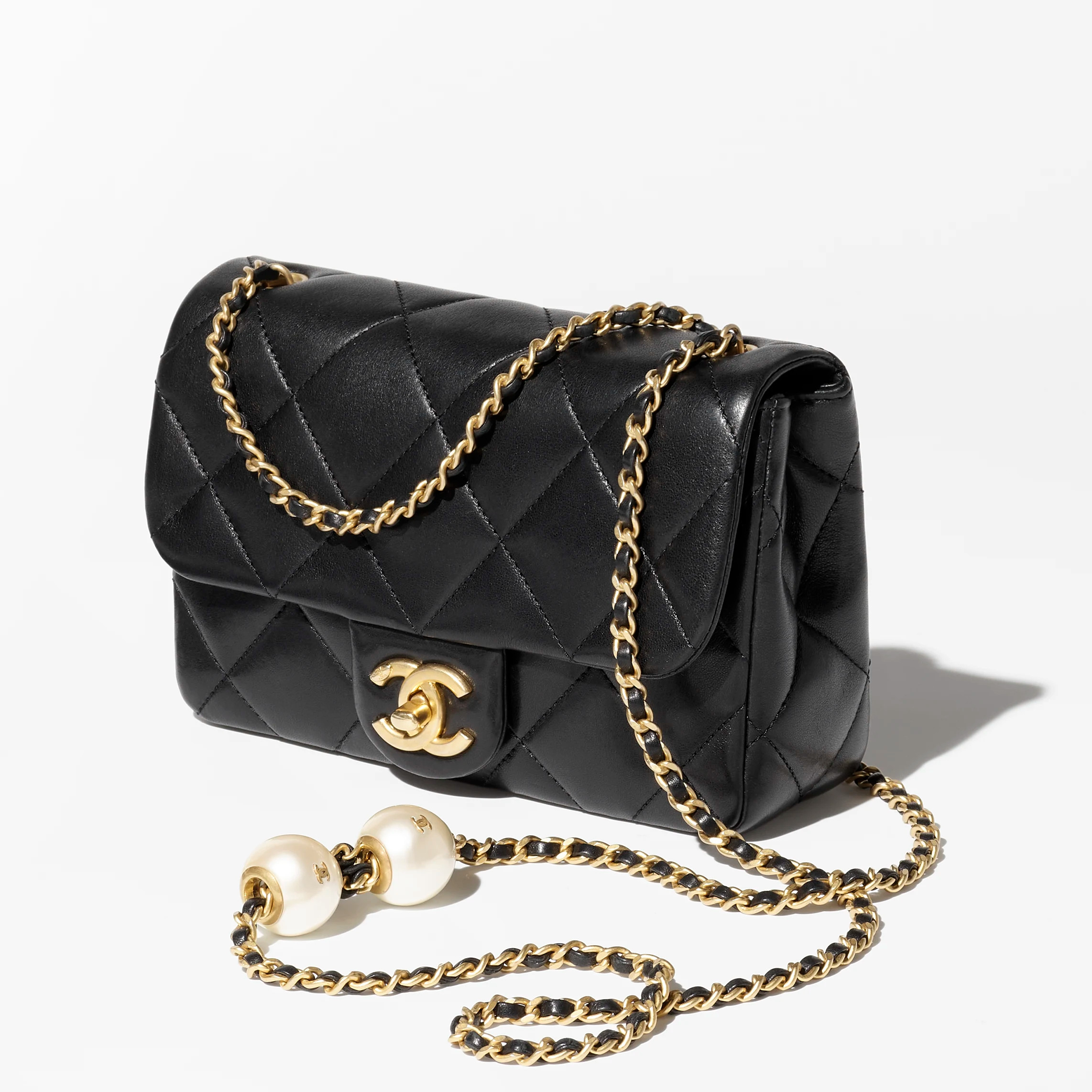 Chanel Small Flap Bag Imitation Pearls Shoulder Bag Chanel Bag