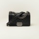 Small Chanel Leboy Handbag Calfskin and Ruthenium-Finish Metal Chain Bag Classic Flap Bag