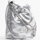 Chanel 22 Mini Handbag Metallic Lambskin Silver Shopping Bag Chanel Classics Hobo Bag