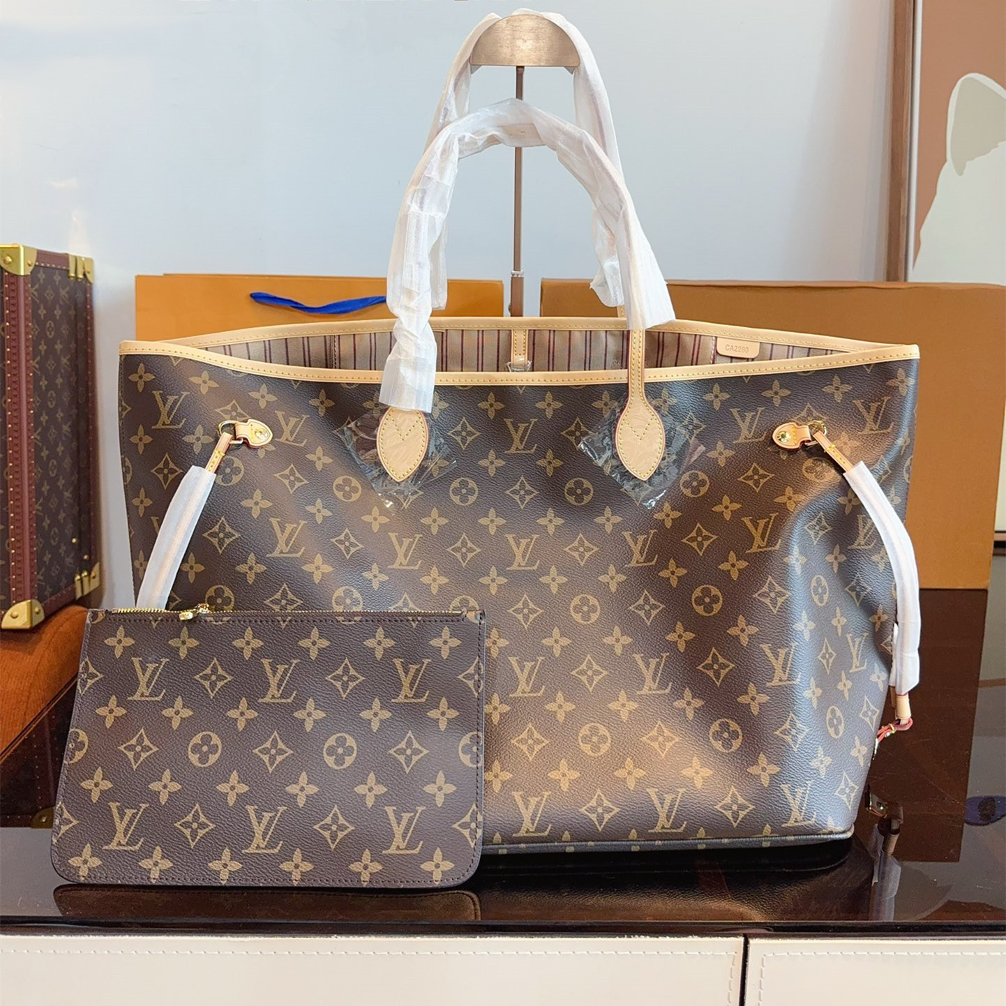 Louis Vuitton Neverfull Monogram Large Shopping Bag Classic Tote bag